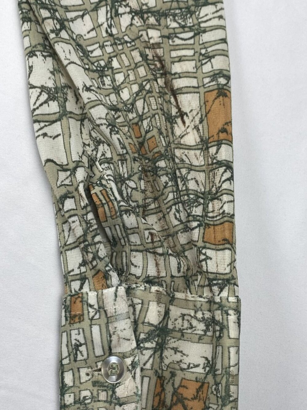 VGT 70's Sears King of the Road Abstract Print Long Sleeve Button-Up Shirt Disco - Picture 14 of 16